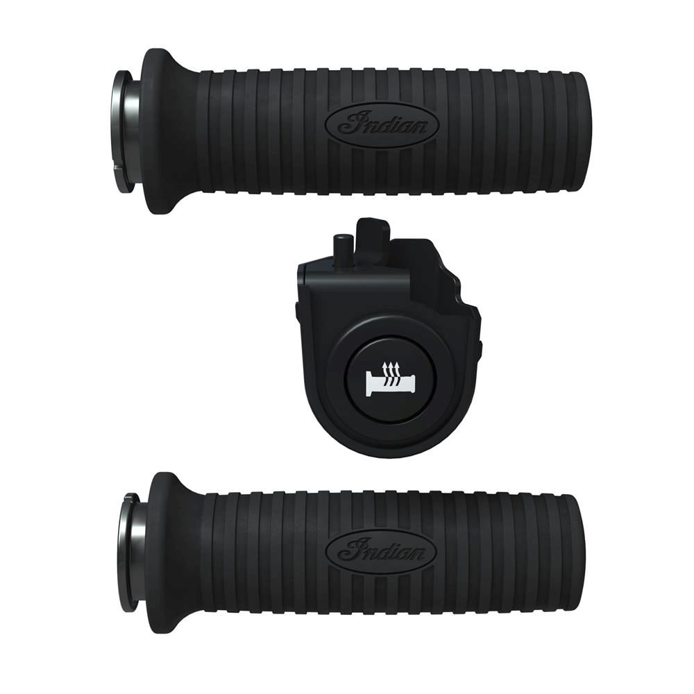 Indian Chief Heated Handlebar Grips, Black Moore Speed Racing